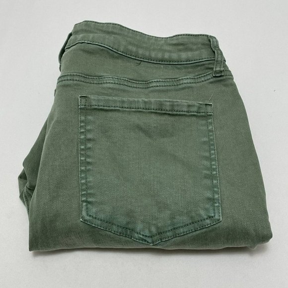 Chico Define Me Denim Pants Straight Ankle Chino Khaki Women Size 14R 2.5R Green - Picture 10 of 12